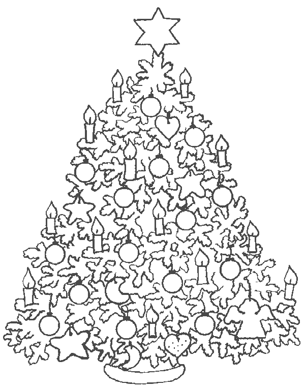 着色页: 圣诞树 (对象) #167456 - 免费可打印着色页