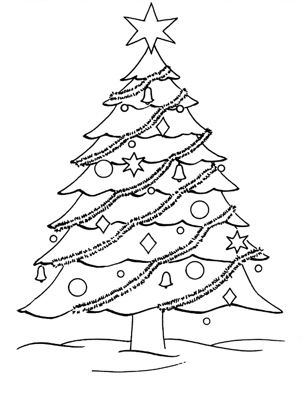 着色页: 圣诞树 (对象) #167458 - 免费可打印着色页