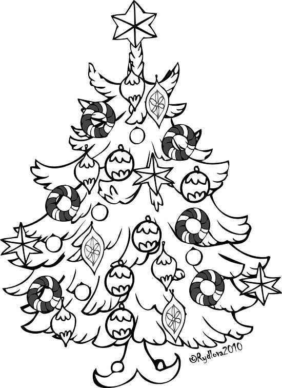 着色页: 圣诞树 (对象) #167459 - 免费可打印着色页