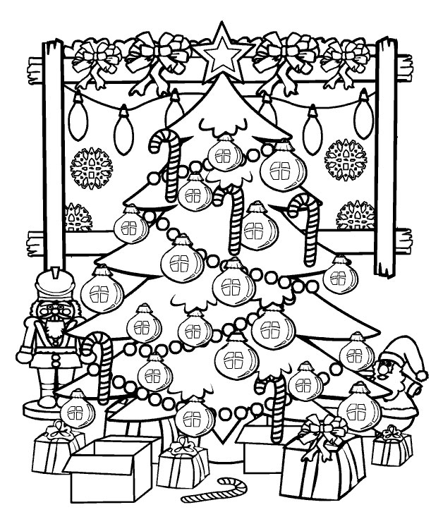 着色页: 圣诞树 (对象) #167473 - 免费可打印着色页