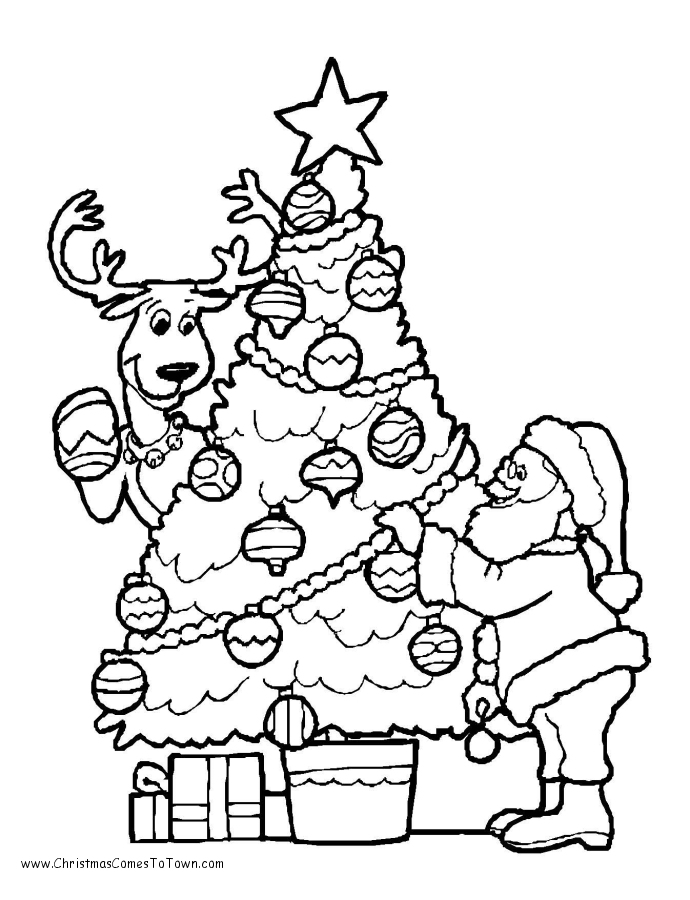着色页: 圣诞树 (对象) #167482 - 免费可打印着色页
