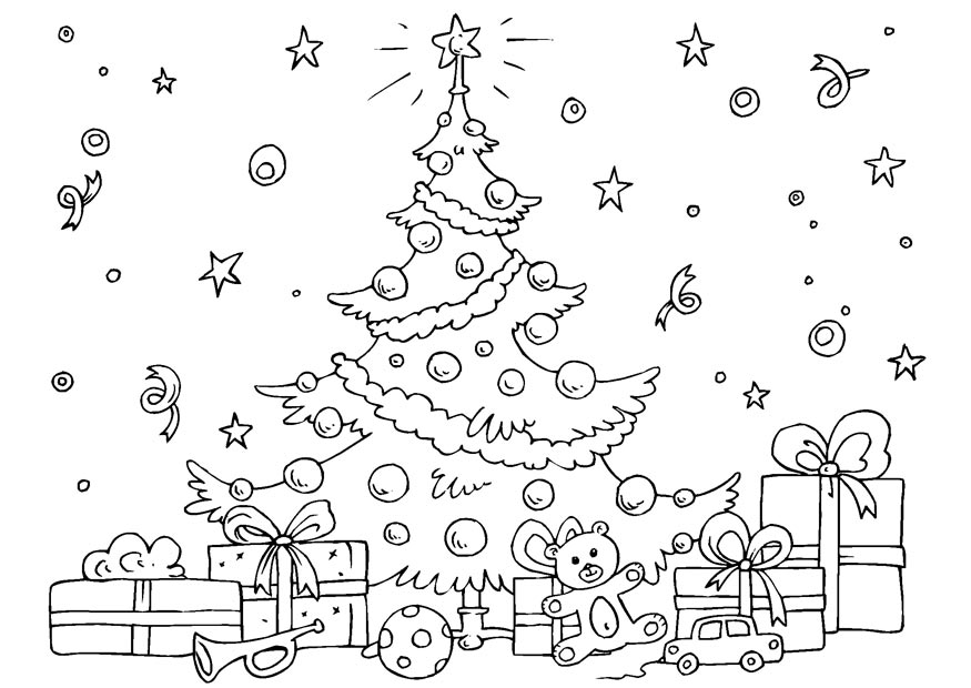 着色页: 圣诞树 (对象) #167488 - 免费可打印着色页