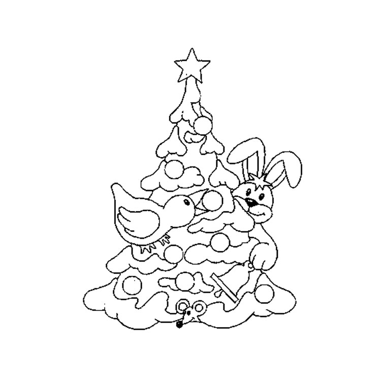 着色页: 圣诞树 (对象) #167502 - 免费可打印着色页