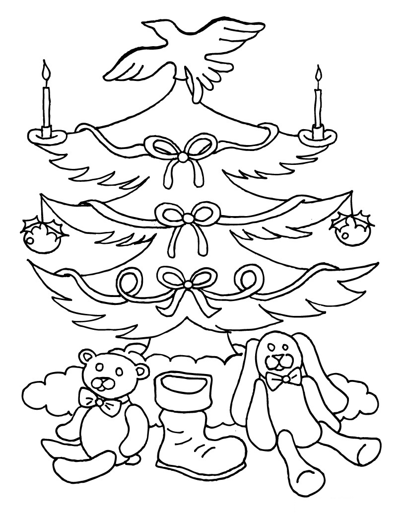 着色页: 圣诞树 (对象) #167537 - 免费可打印着色页