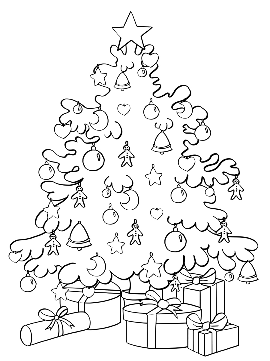 着色页: 圣诞树 (对象) #167565 - 免费可打印着色页