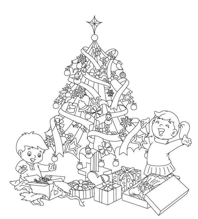 着色页: 圣诞树 (对象) #167567 - 免费可打印着色页