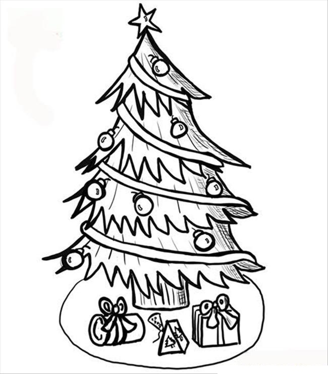 着色页: 圣诞树 (对象) #167576 - 免费可打印着色页
