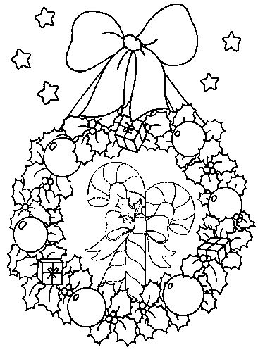 着色页: 圣诞花环 (对象) #169340 - 免费可打印着色页