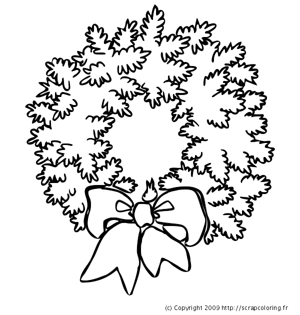 着色页: 圣诞花环 (对象) #169341 - 免费可打印着色页