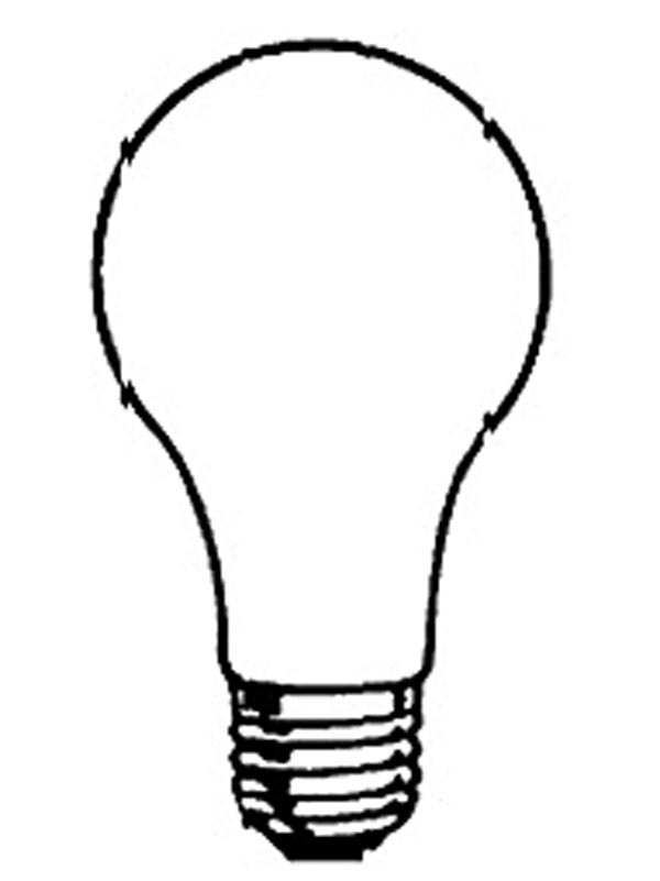 着色页: 电灯泡 (对象) #119367 - 免费可打印着色页