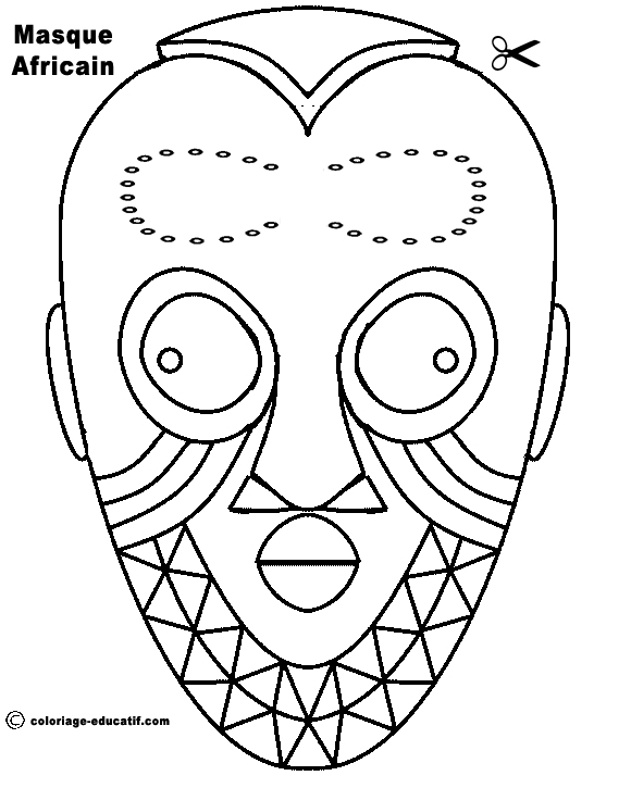 着色页: 面具 (对象) #120525 - 免费可打印着色页
