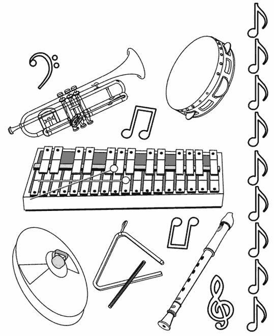 着色页: 乐器 (对象) #167126 - 免费可打印着色页