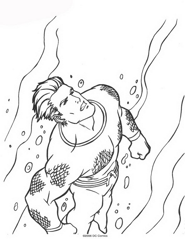 着色页: 海王 (超级英雄) #84984 - 免费可打印着色页