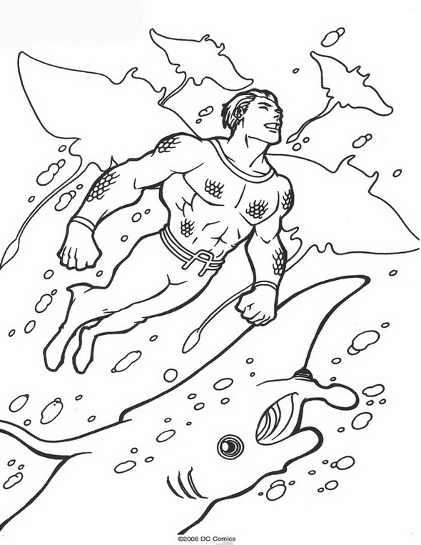 着色页: 海王 (超级英雄) #84991 - 免费可打印着色页