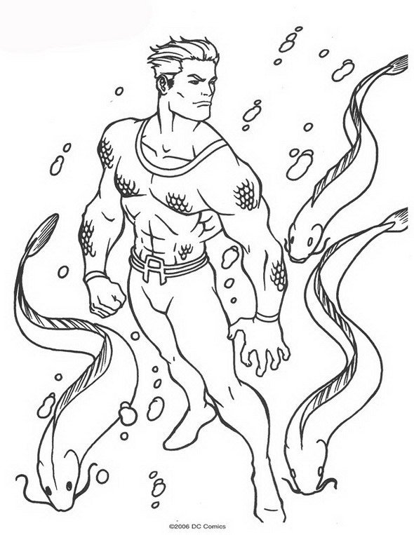 着色页: 海王 (超级英雄) #84994 - 免费可打印着色页