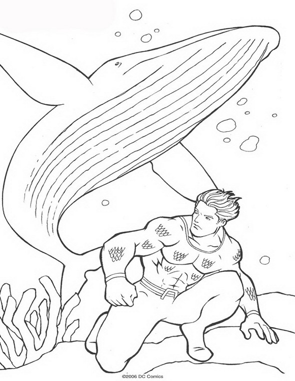 着色页: 海王 (超级英雄) #84995 - 免费可打印着色页