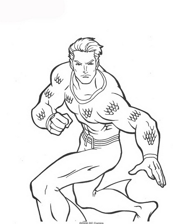 着色页: 海王 (超级英雄) #84996 - 免费可打印着色页