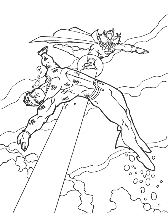 着色页: 海王 (超级英雄) #85001 - 免费可打印着色页