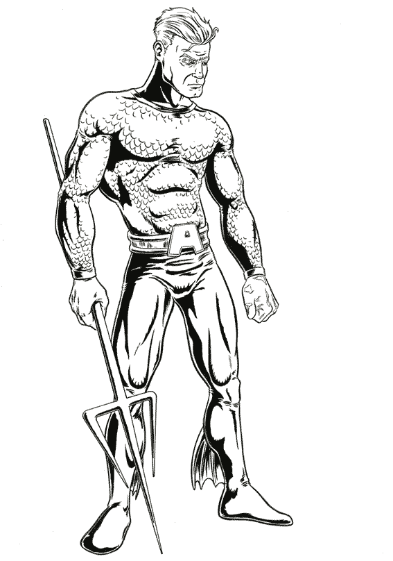 着色页: 海王 (超级英雄) #85013 - 免费可打印着色页