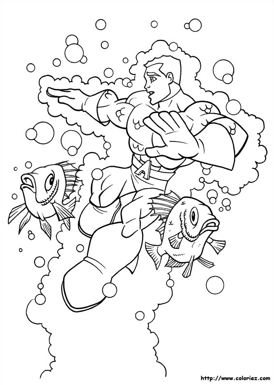 着色页: 海王 (超级英雄) #85017 - 免费可打印着色页