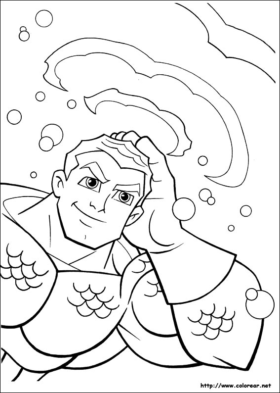 着色页: 海王 (超级英雄) #85051 - 免费可打印着色页