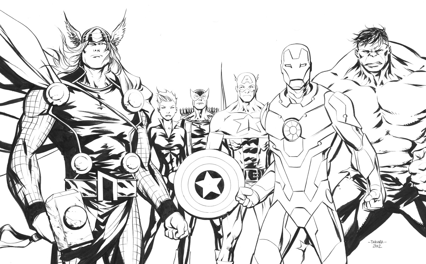 着色页: 复仇者联盟 (超级英雄) #74016 - 免费可打印着色页