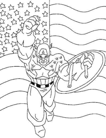 着色页: 复仇者联盟 (超级英雄) #74055 - 免费可打印着色页