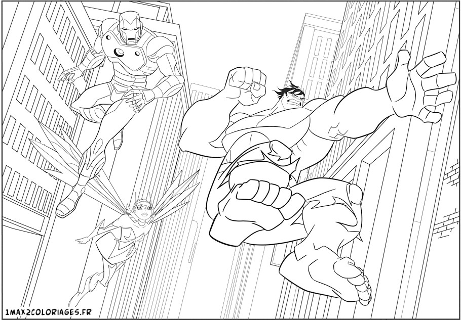 着色页: 复仇者联盟 (超级英雄) #74090 - 免费可打印着色页