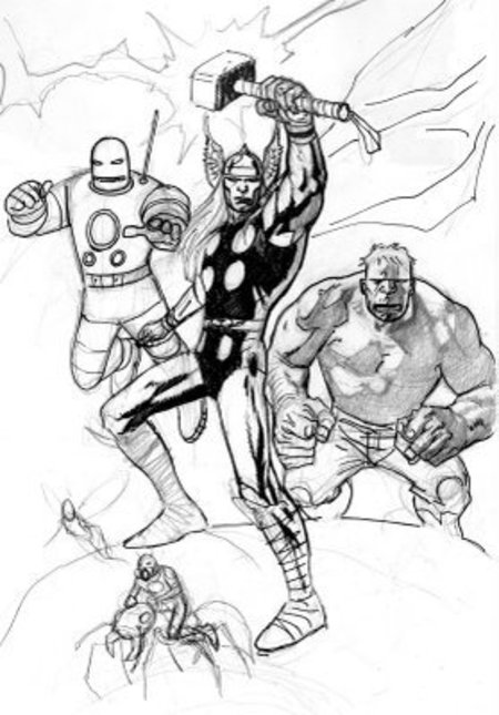着色页: 复仇者联盟 (超级英雄) #74092 - 免费可打印着色页
