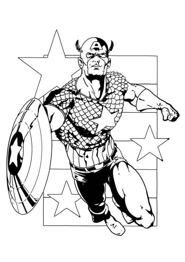 着色页: 复仇者联盟 (超级英雄) #74233 - 免费可打印着色页