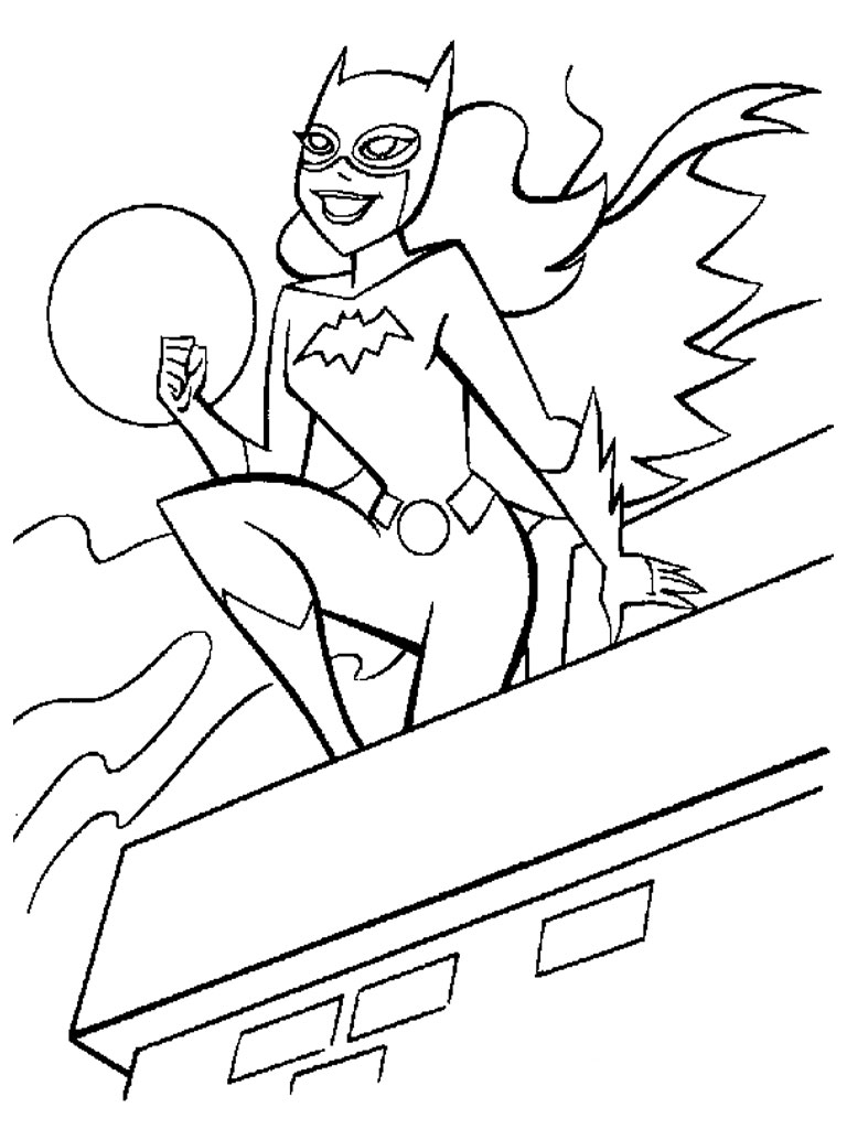 着色页: 蝙蝠女 (超级英雄) #77728 - 免费可打印着色页