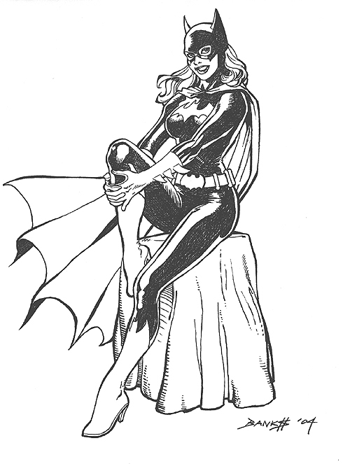 着色页: 蝙蝠女 (超级英雄) #77735 - 免费可打印着色页