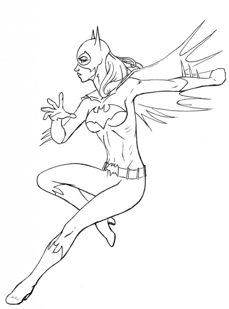 着色页: 蝙蝠女 (超级英雄) #77746 - 免费可打印着色页