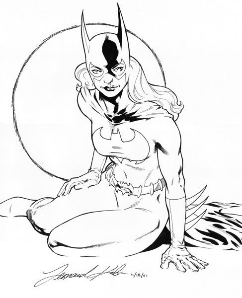 着色页: 蝙蝠女 (超级英雄) #77749 - 免费可打印着色页