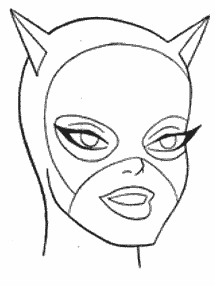 着色页: 蝙蝠女 (超级英雄) #77810 - 免费可打印着色页