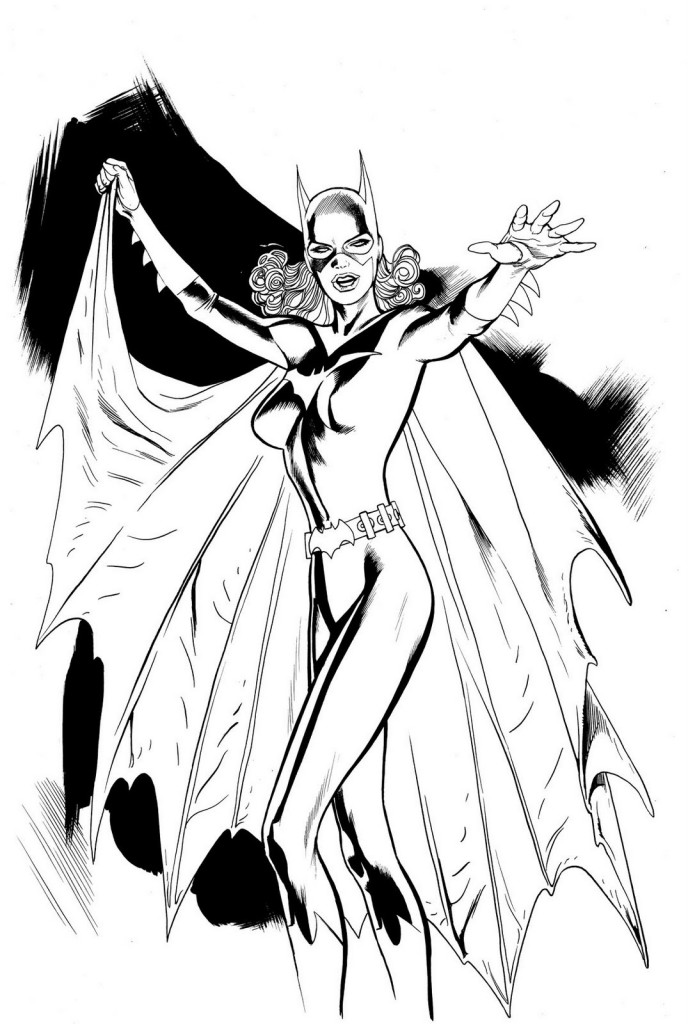 着色页: 蝙蝠女 (超级英雄) #77832 - 免费可打印着色页