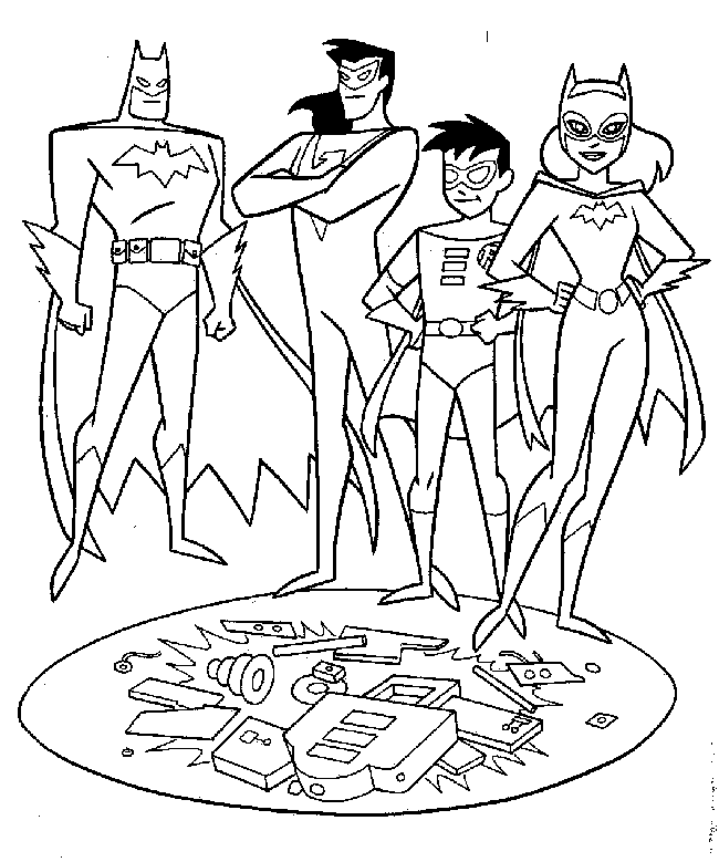 着色页: 蝙蝠女 (超级英雄) #77856 - 免费可打印着色页