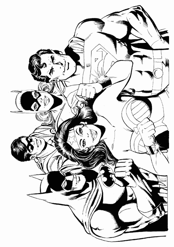 着色页: 蝙蝠女 (超级英雄) #77861 - 免费可打印着色页