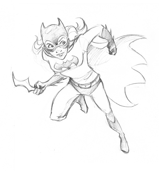 着色页: 蝙蝠女 (超级英雄) #77863 - 免费可打印着色页