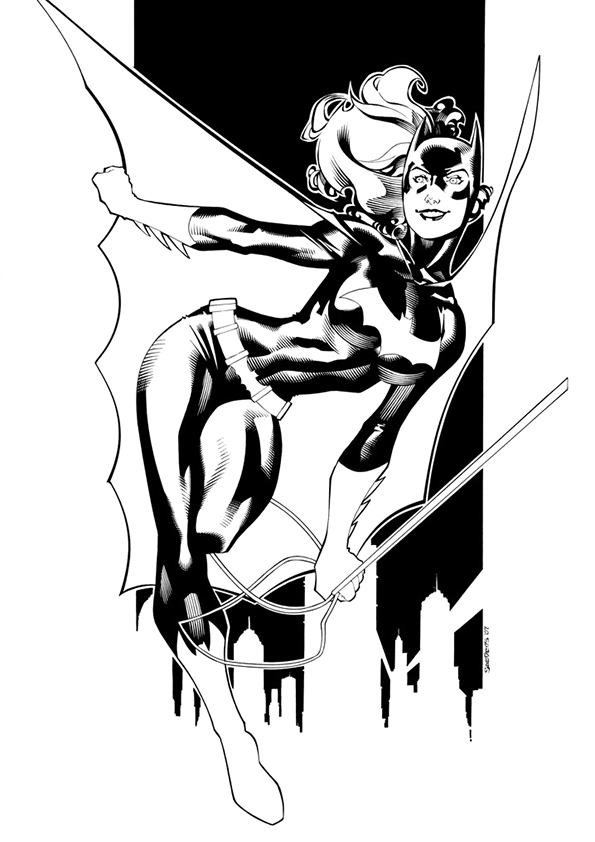 着色页: 蝙蝠女 (超级英雄) #77871 - 免费可打印着色页