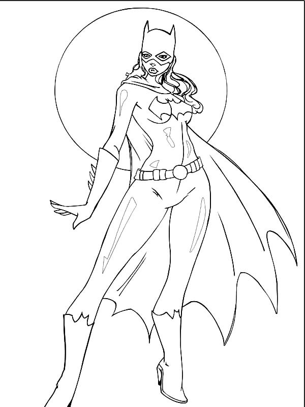 着色页: 蝙蝠女 (超级英雄) #77908 - 免费可打印着色页