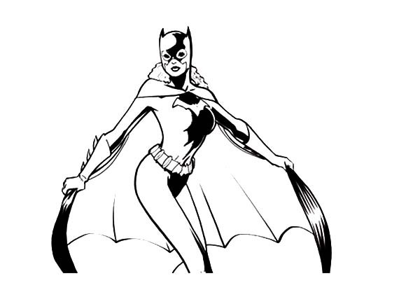 着色页: 蝙蝠女 (超级英雄) #77909 - 免费可打印着色页