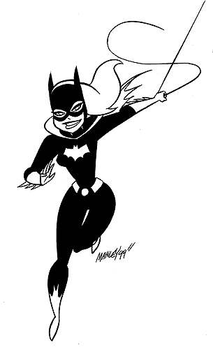 着色页: 蝙蝠女 (超级英雄) #77994 - 免费可打印着色页