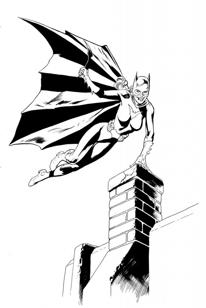 着色页: 蝙蝠女 (超级英雄) #78015 - 免费可打印着色页