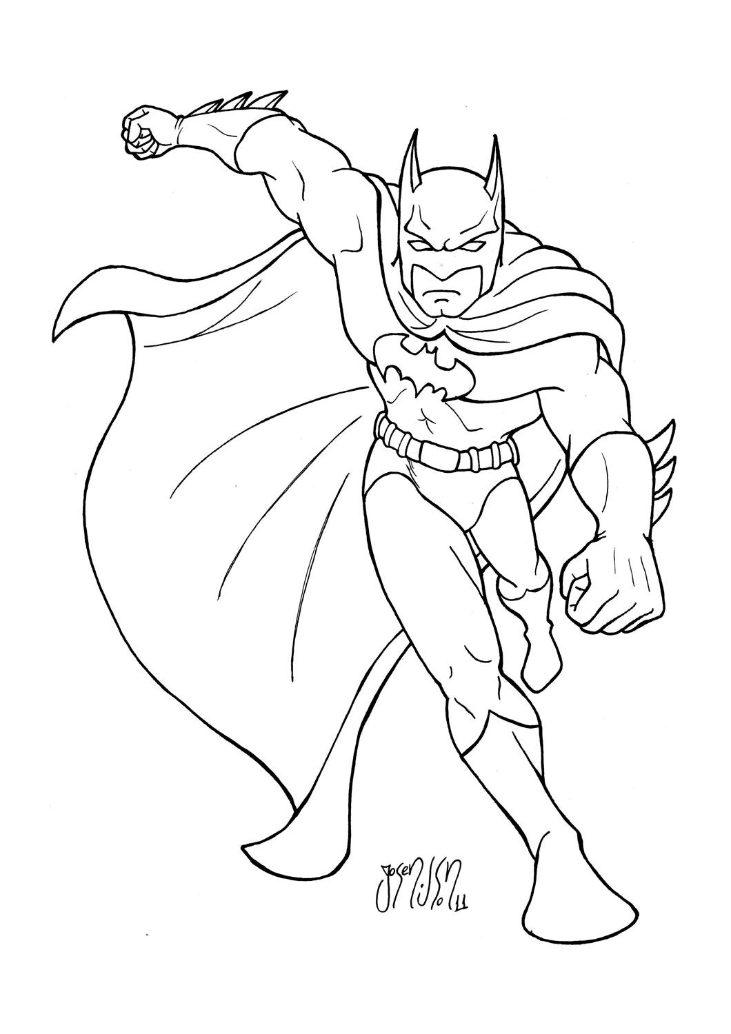 着色页: 蝙蝠女 (超级英雄) #78041 - 免费可打印着色页