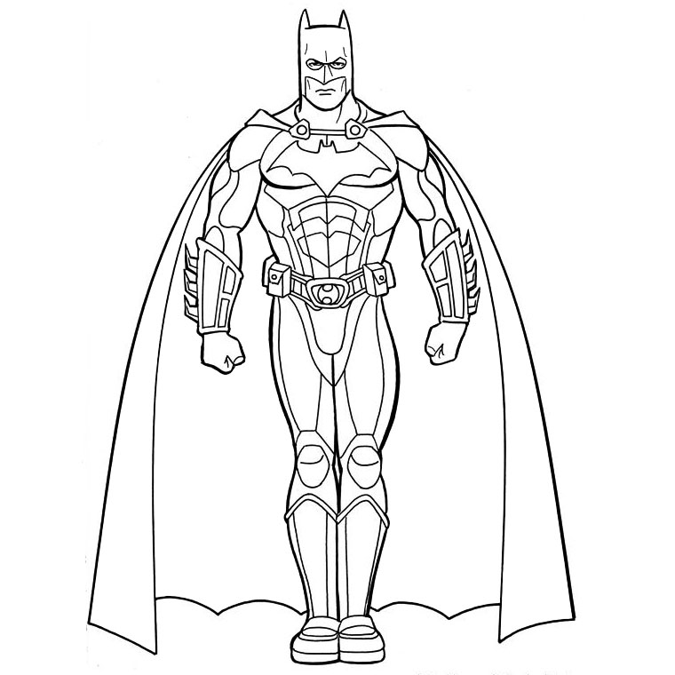 着色页: 蝙蝠侠 (超级英雄) #76824 - 免费可打印着色页