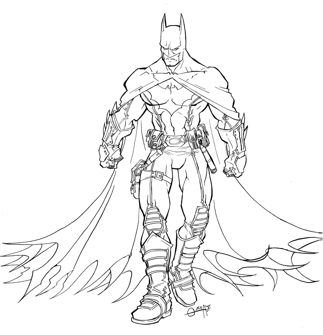 着色页: 蝙蝠侠 (超级英雄) #76836 - 免费可打印着色页