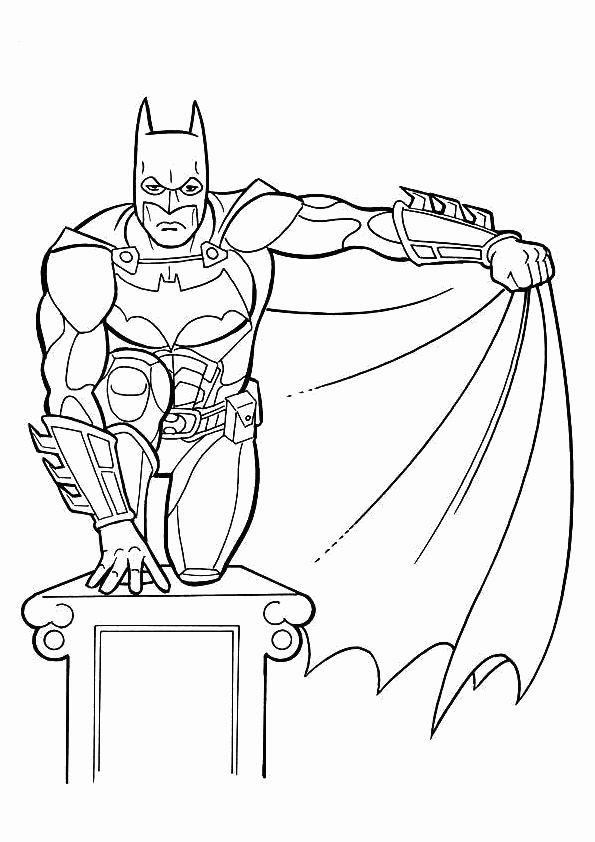 着色页: 蝙蝠侠 (超级英雄) #76845 - 免费可打印着色页