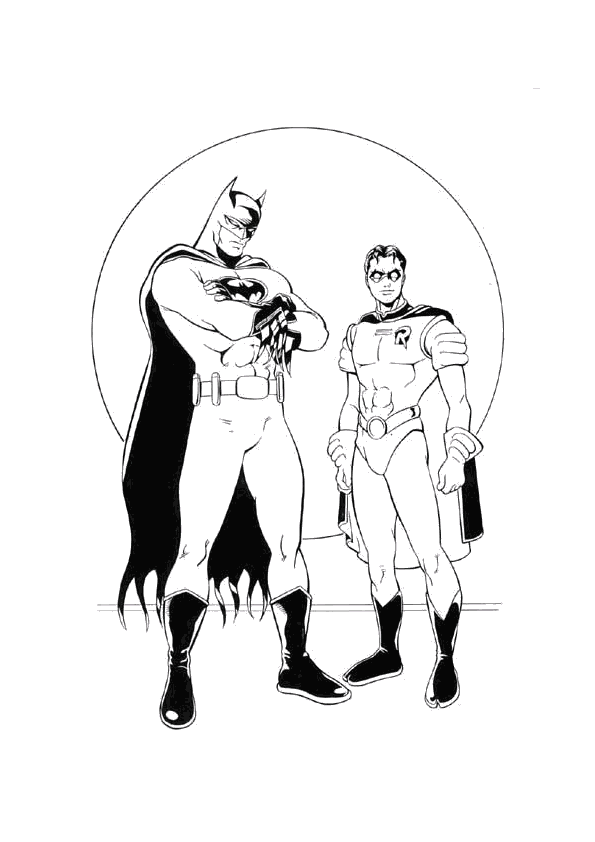 着色页: 蝙蝠侠 (超级英雄) #76859 - 免费可打印着色页