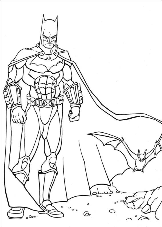 着色页: 蝙蝠侠 (超级英雄) #76861 - 免费可打印着色页